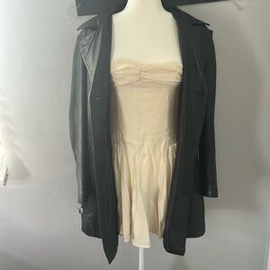 Cream Mini Ruffled Dress